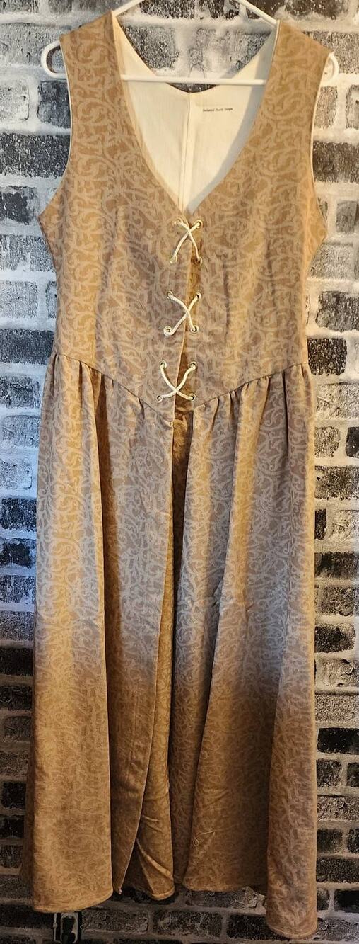Enchanted Hearth Lace Up Corset Fairy Earthy Country Peasant Dress Lace Up
